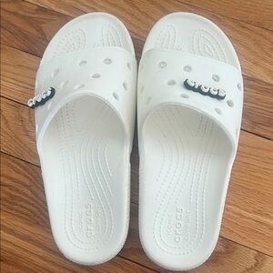 CROCS Women's White Mules